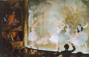 ロシア・バレエ団、シャンゼリゼ：レ・シルフィード、1932年 作： Konstantin Somov