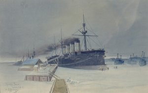 装甲巡洋艦ロシア、1897 年 作： Konstantin Vasilyevich Isenberg