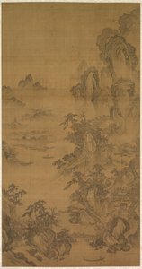 山の市場、立ち昇る霧で晴れる 作： Korea, Joseon dynasty