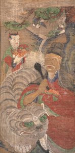 Sansin（中国の黒のインクと粗い布地の顔料） 作： Korean School