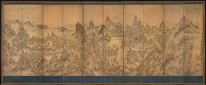 セブンジュエルマウンテン、シュンマン、1800年代後半（シルクのインクと色） 作： Korean School