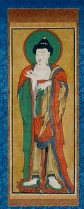 如来仏 1800年代後半（掛軸・紙本彩色）