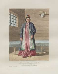 タタール語の女の子。ロシアの民衆から、1812 作： Korneev