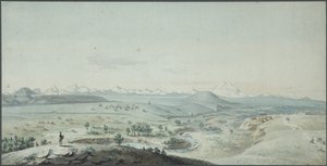 マシュク山からのコンスタンティノゴルスク要塞の眺め、1805 作： Korneev