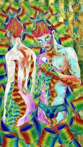 鮮やかな虹色のキャラクターたち 作： Kostyantin Malginov