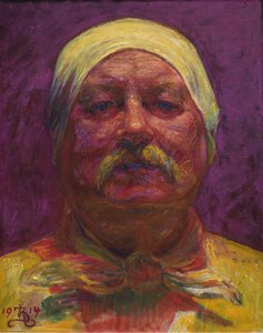 自画像、1914 年。 作： Kristian Zahrtmann