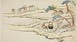 田植え機に食べ物を運ぶ 作： Kubo Shunman