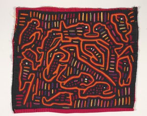 シャツパネル（モラ）、1950年頃（アップリケコットン） 作： Kuna Indian Culture