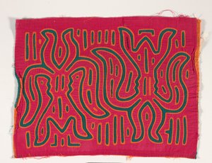 シャツパネル（モラ）、1950年頃（アップリケコットン） 作： Kuna Indian Culture