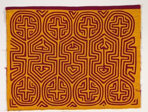 Painel de camisa (mola), c.1950 (algodão aplicado) 作： Kuna Indian Culture