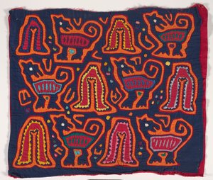 Painel de camisa (mola) (algodão aplicado) 作： Kuna Indian Culture