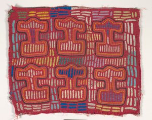 Painel de camisa (mola) (algodão aplicado) 作： Kuna Indian Culture