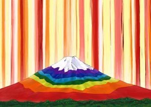 光の中の虹色の富士山 #1 , 2023 （デジタルペインティング） 作： Kunio Ota