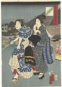 お寺まつり 七つの小町と東風俗（連載タイトル） 小町奈々東風俗 作： Kunisada (II) , Utagawa