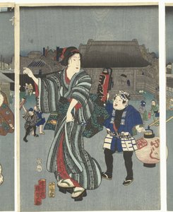 お寺まつり 作： Kunisada (II) , Utagawa