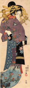 立っている美人、1820年頃 作： Kunisada
