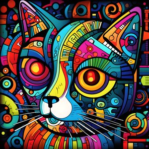 抽象的な猫のパターン1