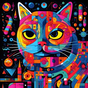 抽象的な猫のパターン2