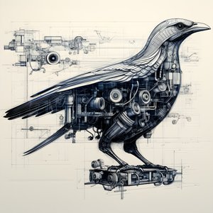 ダ・ヴィンチ4号の蒸気機械鳥の設計図