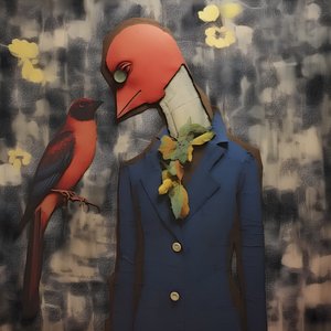 木の人形と鳥 1 作： Kurt Heppke
