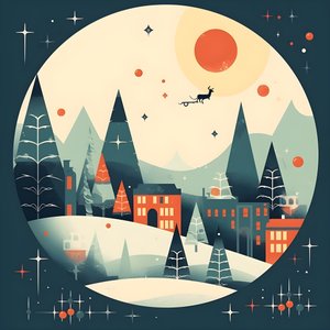 60年代風クリスマスポストカード2
