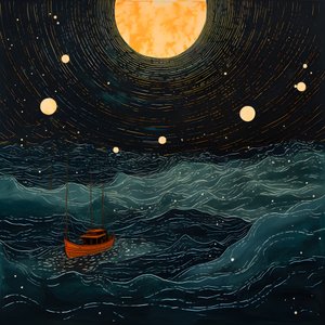 満月だけが北海の何もない世界を照らしていた。2 作： Kurt Heppke