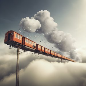糸にぶら下がって雲の中を飛ぶ、疾走するソーシャルメディア列車 1