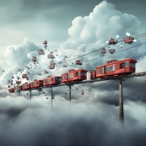 糸にぶら下がって雲の中を飛ぶ、快走するソーシャルメディア列車 4