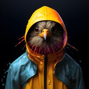 レインコートを着た動物 4 作： Kurt Heppke