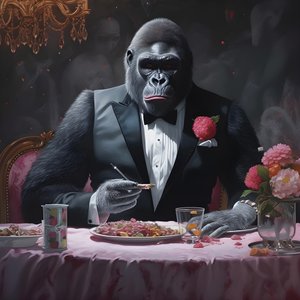 4を食べるゴリラ