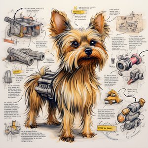 機械的なヨーキー犬についての説明 3