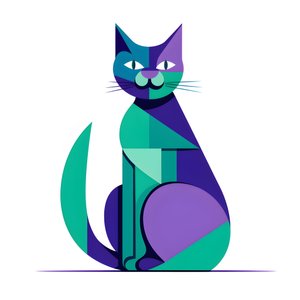 印象的なコントラストを生み出すために、シルバーの猫のコンテンツはモダニズムのクリーンなラインのスタイルで置かれている。