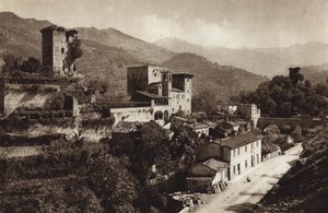イタリア: ヴェルコラ城、フィヴィッツァーノ (白黒写真) 作： Kurt Hielscher