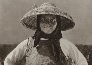 ルーマニア: リーブリング、スアビア人女性 (白黒写真)