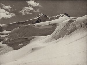 西から見たワイルドシュピッツェ (白黒写真) 作： Kurt Hielscher