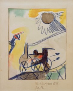 Aq。 14（後方の機関車） 作： Kurt Schwitters