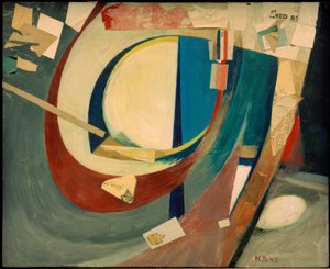 画像抽象Skoyen II 作： Kurt Schwitters