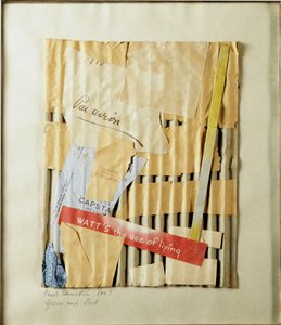 緑と赤（Green and Red） コラージュ作品 クルト・シュビッタース（1887-1948） 1947年 個人蔵 作： Kurt Schwitters