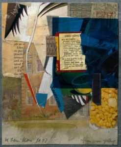 グリーンオーバーイエロー 作： Kurt Schwitters