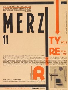 メルツ 11. ティポレクラメ、1924 年。 作： Kurt Schwitters