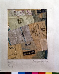 メルツ133（コラージュ 作： Kurt Schwitters