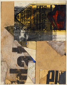 メルツビルド、1922 作： Kurt Schwitters