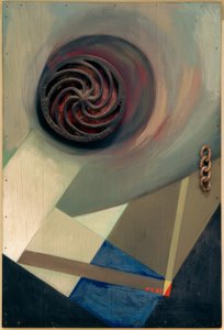 チェーン付きメルツ写真 作： Kurt Schwitters