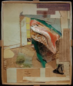タイトルなし（ルートウッドのある画像またはボックスのある構成） 作： Kurt Schwitters