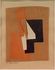無題（グレー、ブルー、レッド、ホワイト） 作： Kurt Schwitters