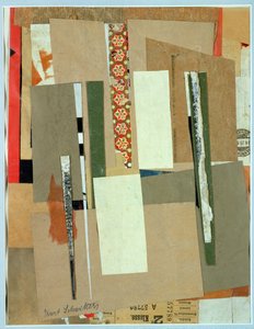 鉄道、2等車、1923年 作： Kurt Schwitters