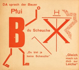 かかし。 おとぎ話かかし。 おとぎ話、1925年。 作： Kurt Schwitters