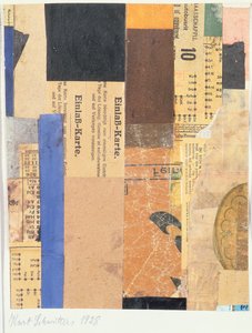 無題、1928 作： Kurt Schwitters