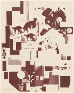 無題, no. 5 of 6 of ポートフォリオ Merz 3. Kurt Schwitters 6 lithographs. メルツフォルダ。 Merz 出版社の最初のポートフォリオ (Merz 3. Kurt Schwitters 6 lithos. Merz Portfolio. Merz Publisher の最初のポートフォリオ) 作： Kurt Schwitters