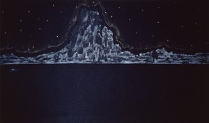 真夜中の噴火, 2004 (紙に水彩)